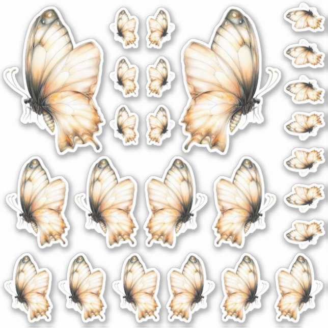 Pegatina Golden Honey Fairy World – 05 butterflies sheet (Anverso)