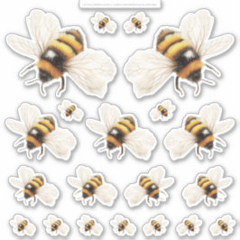 Pegatina Golden Honey Fairy World – 2a - 20 bees sheet