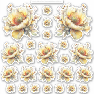 Pegatina Golden Honey Fairy World – 2a - 24 Flowers Sheet