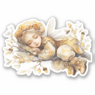 Pegatina Golden Honey Fairy World - 2a The sleeping fairies