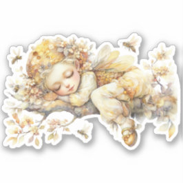 Pegatina Golden Honey Fairy World - 2a The sleeping fairies