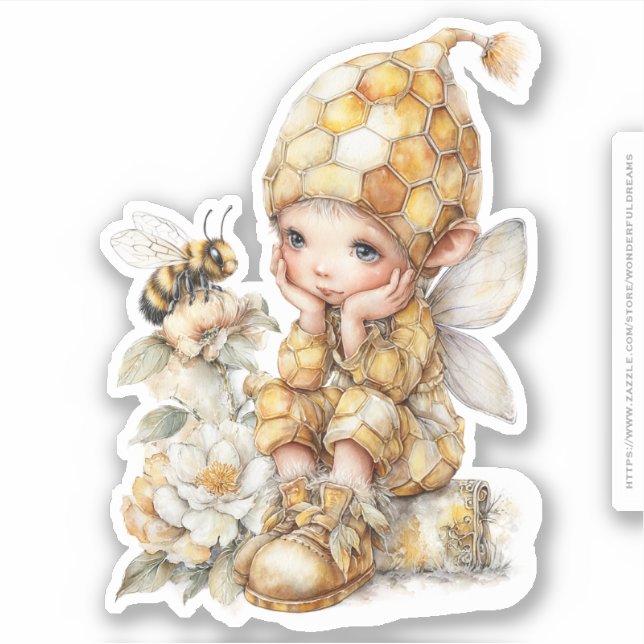 Pegatina Golden Honey Fairy World – 2b The Awakening (Anverso)