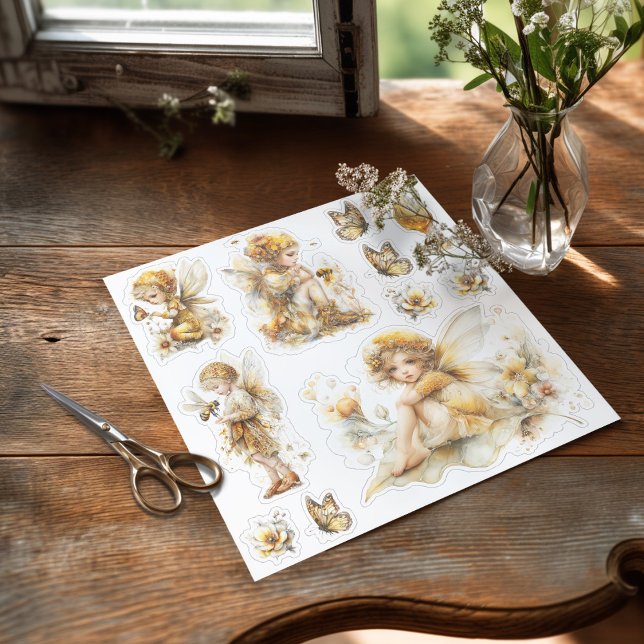 Pegatina Golden Honey Fairy World – 2b The Awakening (Sticker on the table ready to be used

)