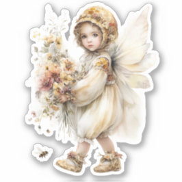 Pegatina Golden Honey Fairy World – Carrying Flowers