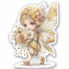 Pegatina Golden Honey Fairy World – Carrying Flowers
