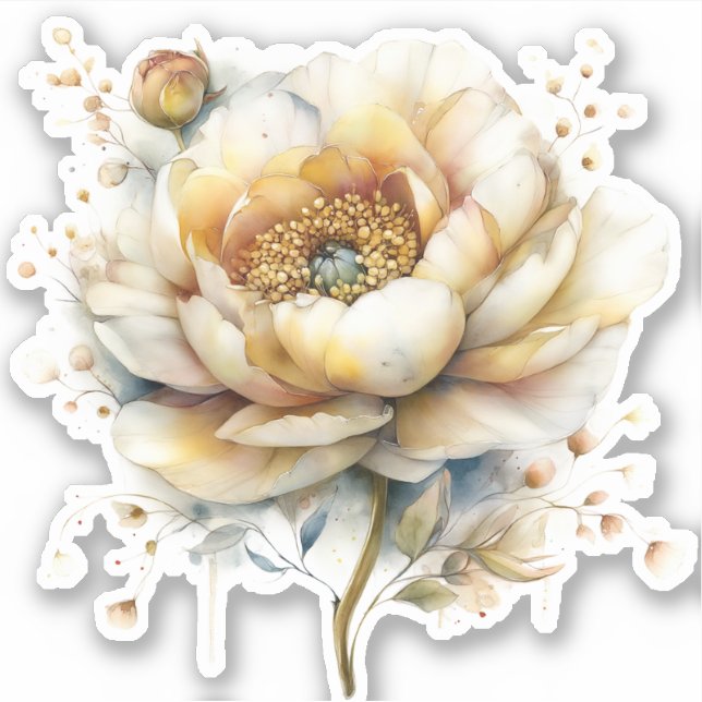 Pegatina Golden Honey Fairy World – Flowers (Anverso)