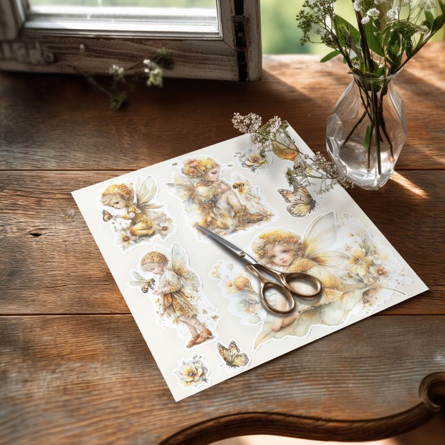 Pegatina Golden Honey Fairy World – The Awakening (Sticker on the table with the scissors)