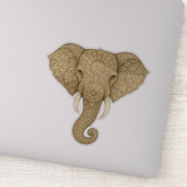 Pegatina Golden Mandala Elephant Boho - Graphic Art Vinyl (Detalle)