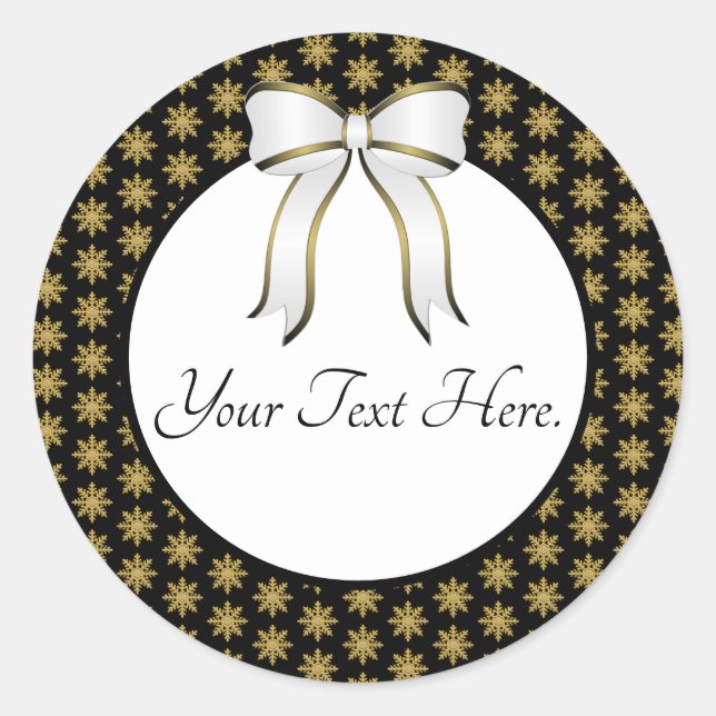 Pegatina Golden Snowflake (Anverso)