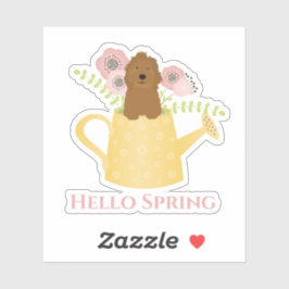 Pegatina Goldendoodle En El Agua