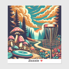 Pegatina Golf de disco retro Arte psicodélico