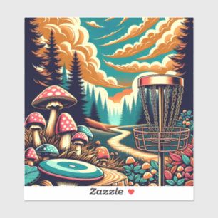 Pegatina Golf de disco retro Arte psicodélico