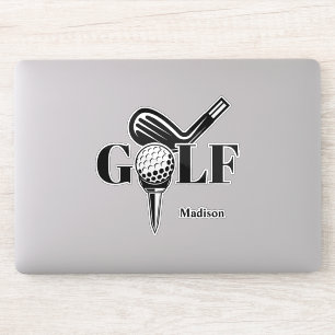Pegatina Golf de nombre personalizado