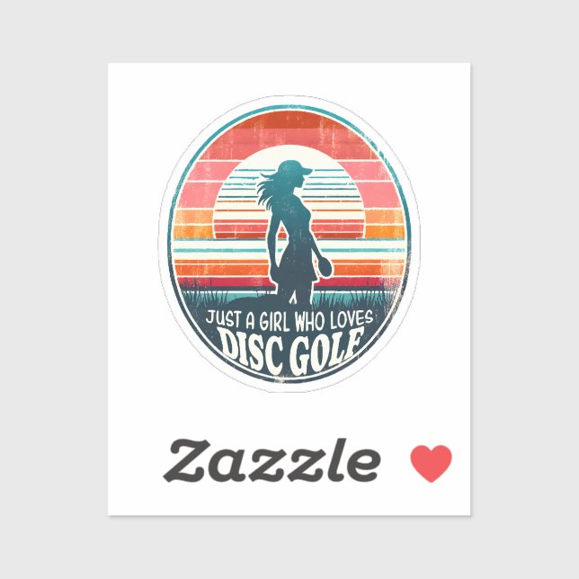 Pegatina Golf en disco femenino - Frisbee Golf Female (Hoja)