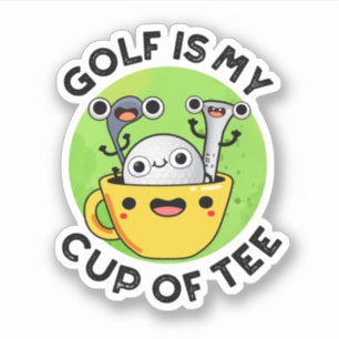 Pegatina Golf Es Mi Tee Funny Golf Pun