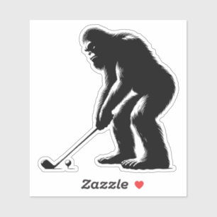 Pegatina Golfing Bigfoot