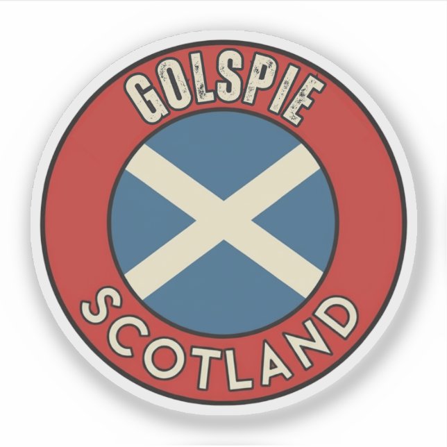 Pegatina Golspie, Escocia (Anverso)