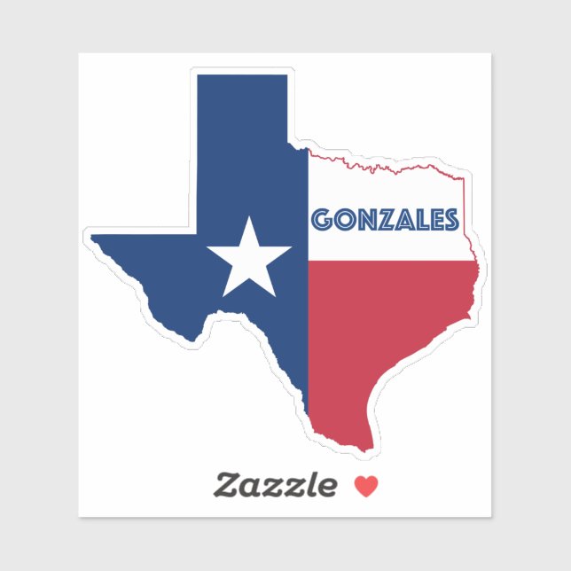 Pegatina Gonzales Texas (Hoja)