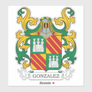 Pegatina Gonzalez Family Crest