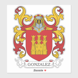 Pegatina Gonzalez Family Crest
