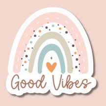 Good Vibes Boho Rainbow Waterproof