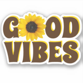 Pegatina Good Vibes | Bright Sunflower Contour