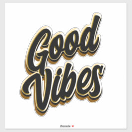 Pegatina Good Vibes Custom-Cut Vinyl Sticker