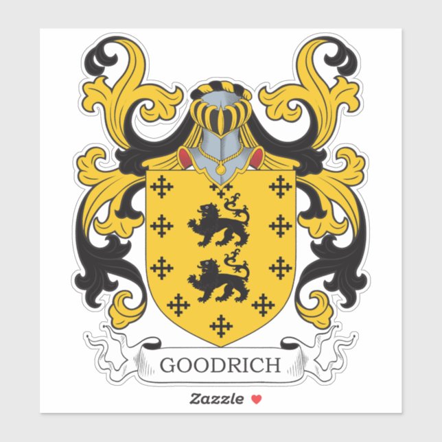 Pegatina Goodrich Family Crest (Hoja)