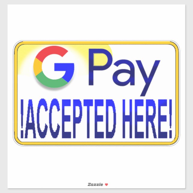 Pegatina ¡Google Pay es aceptado aquí! (Hoja)