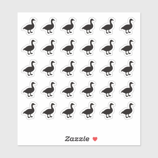 Pegatina Goose Wedding Place Card Food Meal Menu Choice (Hoja)