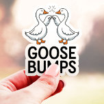 Pegatina Goosebump Funny Bird Friends Vinyl<br><div class="desc">¡Celebremos la amistad y las buenas vibraciones con este pegatina de "Goosebump"! Con dos gansos que se dan el uno al otro con un entusiasmo, este diseño es un juego de palabras que seguro alegrará tu día. Perfecto para todo aquel que ame una buena risa y aprecia el lado peculiar...</div>
