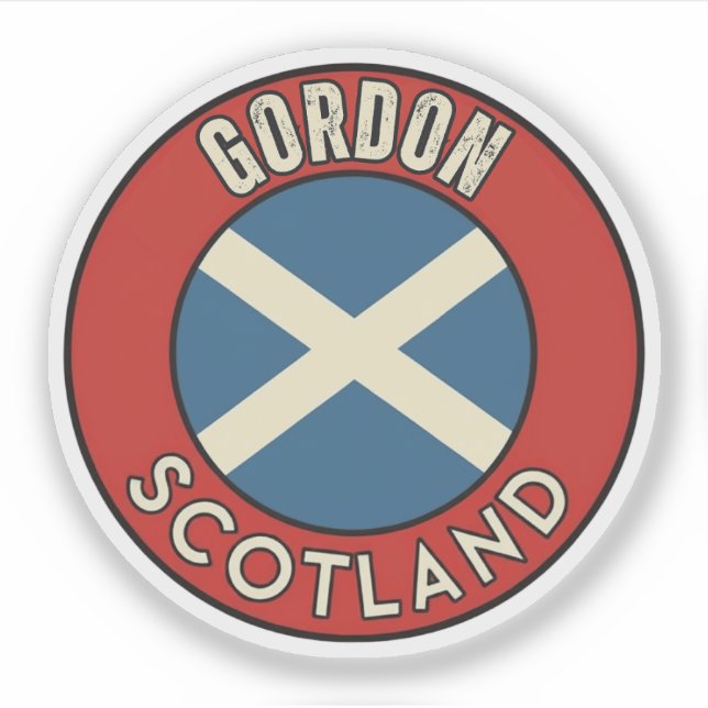 Pegatina Gordon, Escocia (Anverso)