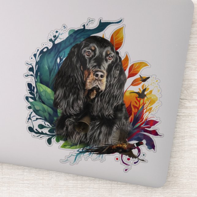 Pegatina Gordon Setter (Detalle)