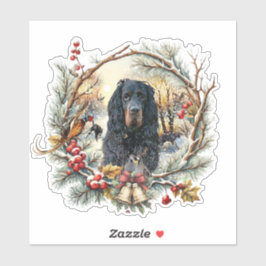 Pegatina Gordon Setter Alegría de Navidad – Arte Canino Est