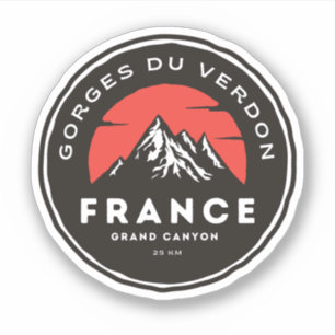 Pegatina Gorges del Verdon - viaje en motobike por les Gorg