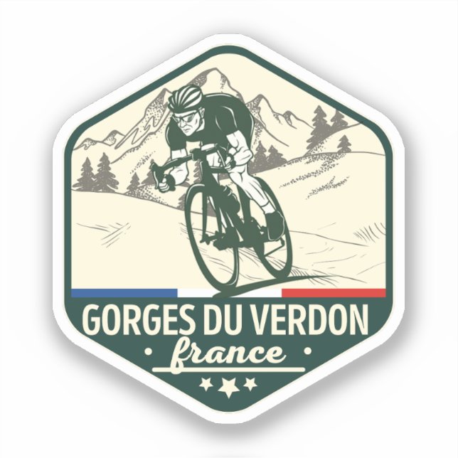 Pegatina Gorges du Verdon - viaje en motobike (Anverso)