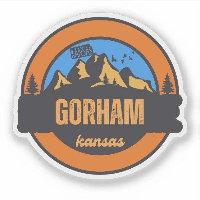 Pegatina Gorham, Kansas (Anverso)