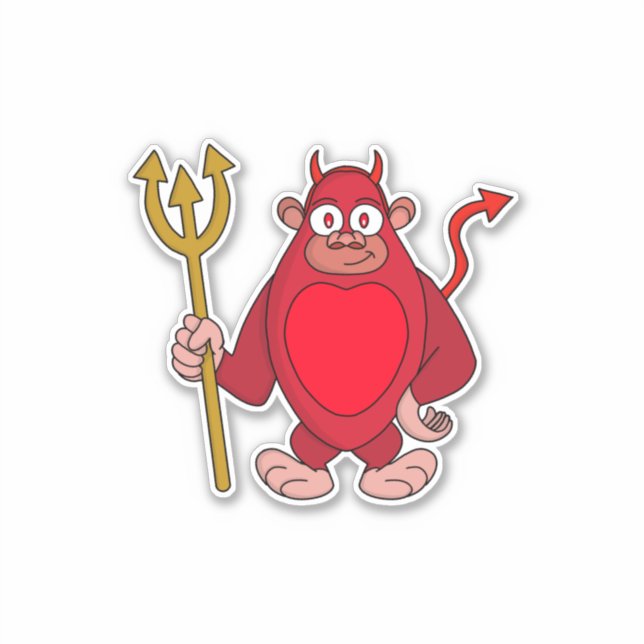 Pegatina Gorila del diablo (Anverso)