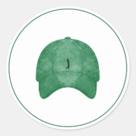 Pegatina gorra de caddie de golf verde