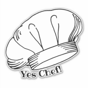 Pegatina Gorra de chefs de White Toque Blanche Sí Cita del
