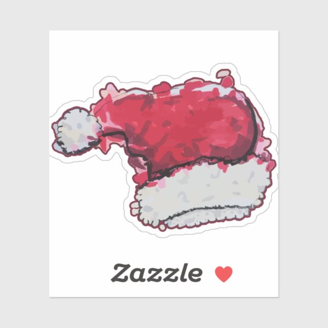 Pegatina Gorra de navidades (Hoja)