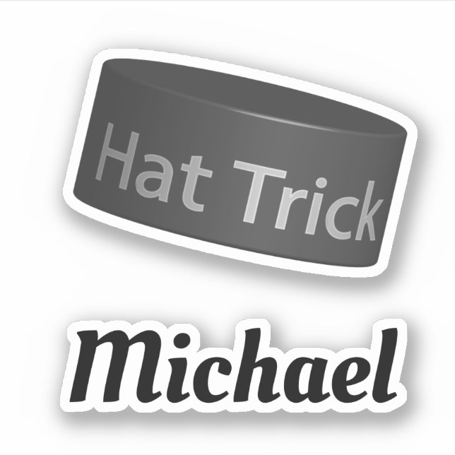 Pegatina Gorra Trick Puck con nombre personalizado (Anverso)