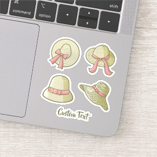 Pegatina Gorras De Verano Amarillo