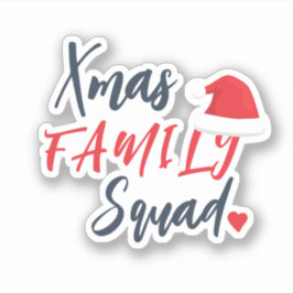Pegatina gorro de Santa para las fiestas navideñas familia