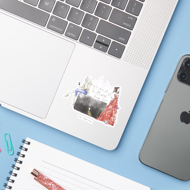 Pegatina Gossip Chica - Sabes que me amas (Ordenado portátil con iPhone)