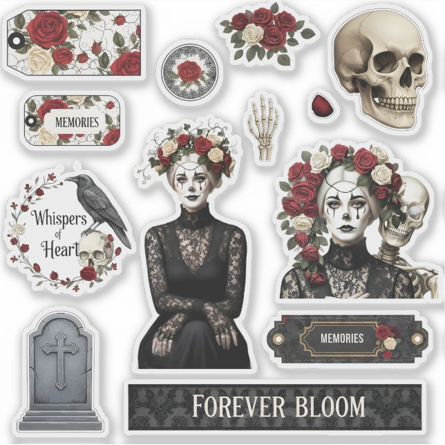 Pegatina Goth Sticker Sheet (Anverso)