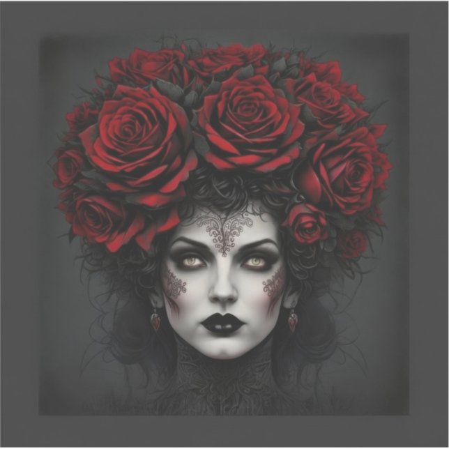 Pegatina Gothic Woman (Anverso)