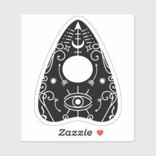 Pegatina Gótica planchette blanca negra fantasmagórica Hall