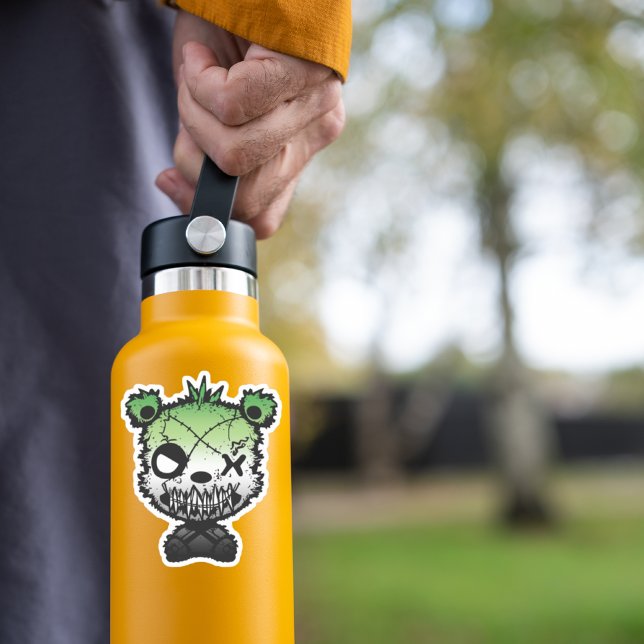 Pegatina Gótico Aromántico Oso de Bandera Orgullo (Subido por el creador)