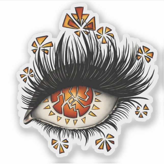 Pegatina Gótico arte visual extraño brujería (Anverso)